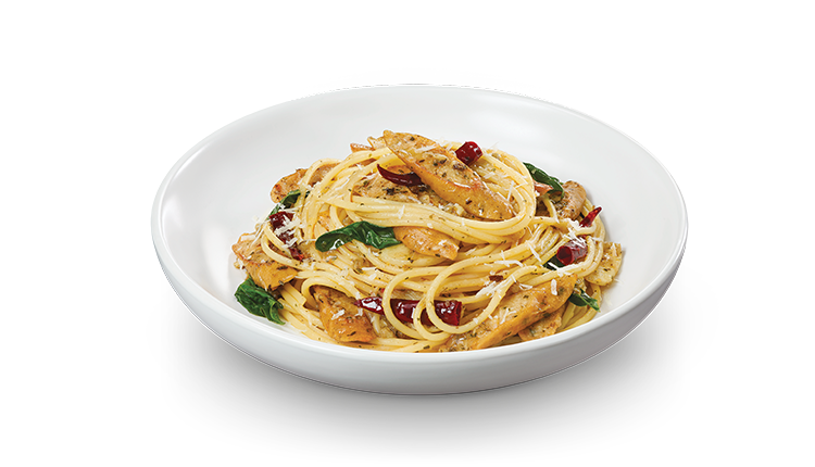 สปาเก็ตตี้ไส้กรอกผัดพริกแห้ง